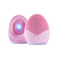 New high technology products medical grade silicone facial cleansing spin brush with phototherapy