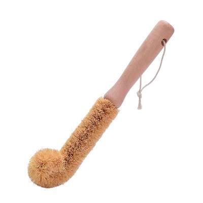 High quality  coconut brush Wooden handle coconut fiber cleaning brush