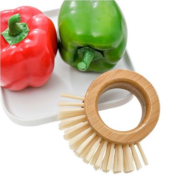 Eco friendly bamboo fruit and vegetable scrubbing brush,vegetable brush washer