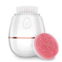 Sonic Facial Cleansing Brush Waterproof Wireless Charging Face Cleaner Travel Size Cute Egg Shape White Cleaning Brush